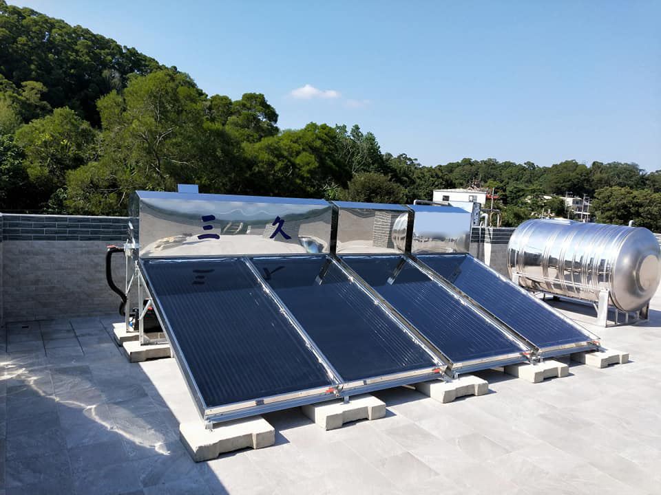 三久太陽能各式屋頂均可安裝_標準式_選配水泥磚墊高
